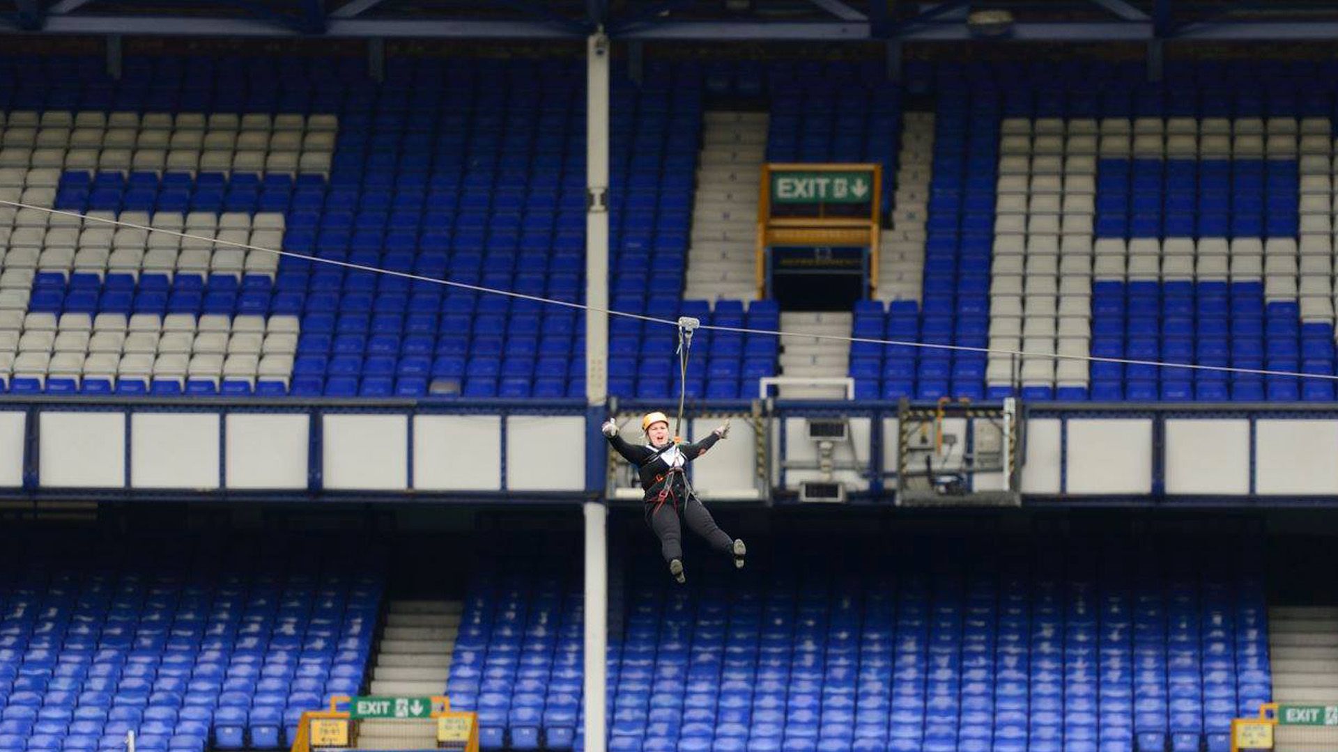 Your Chance To Zip Slide Across Goodison Park